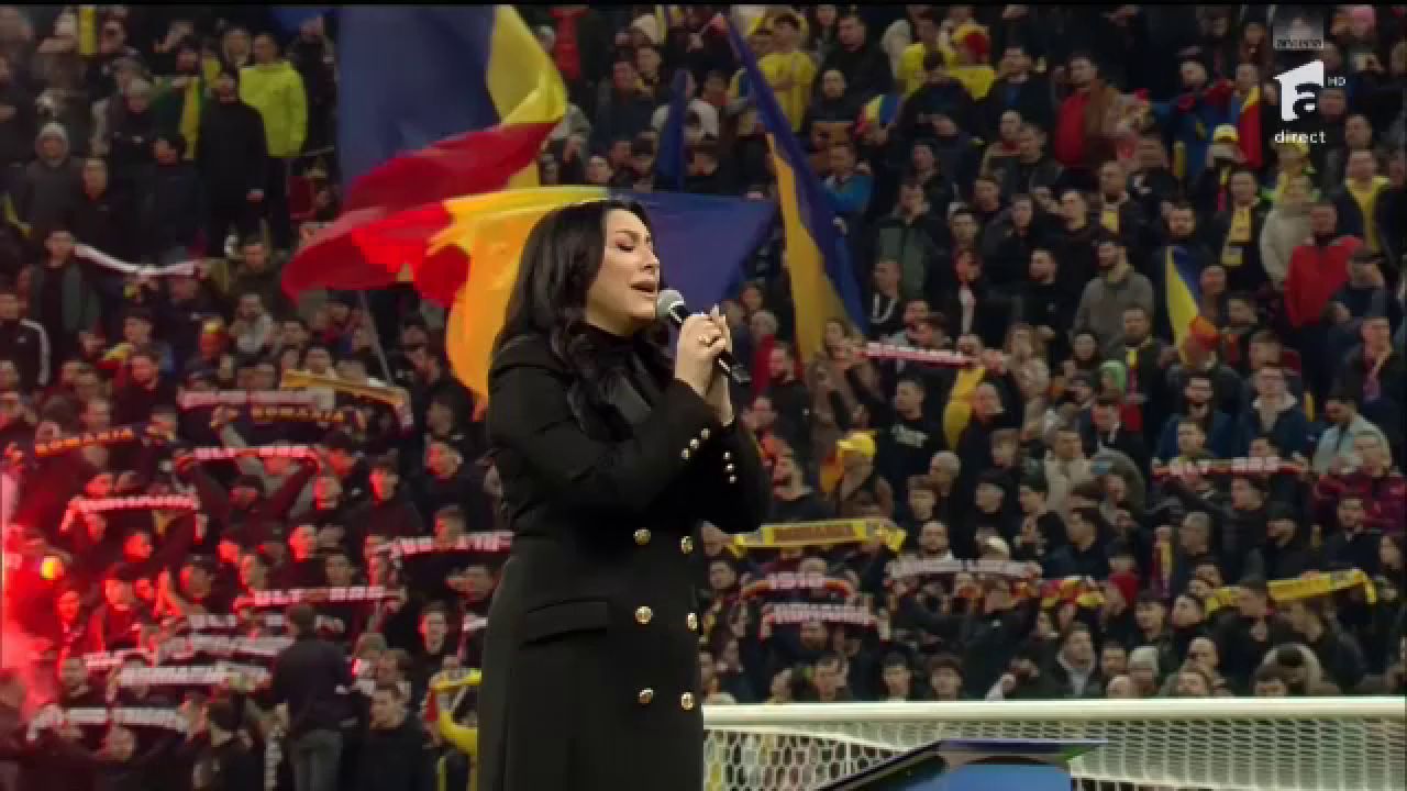 Acum ori niciodată! Imagini emoționante: cum au trăit tricolorii imnul României cântat de Andra pe Arena Națională _16