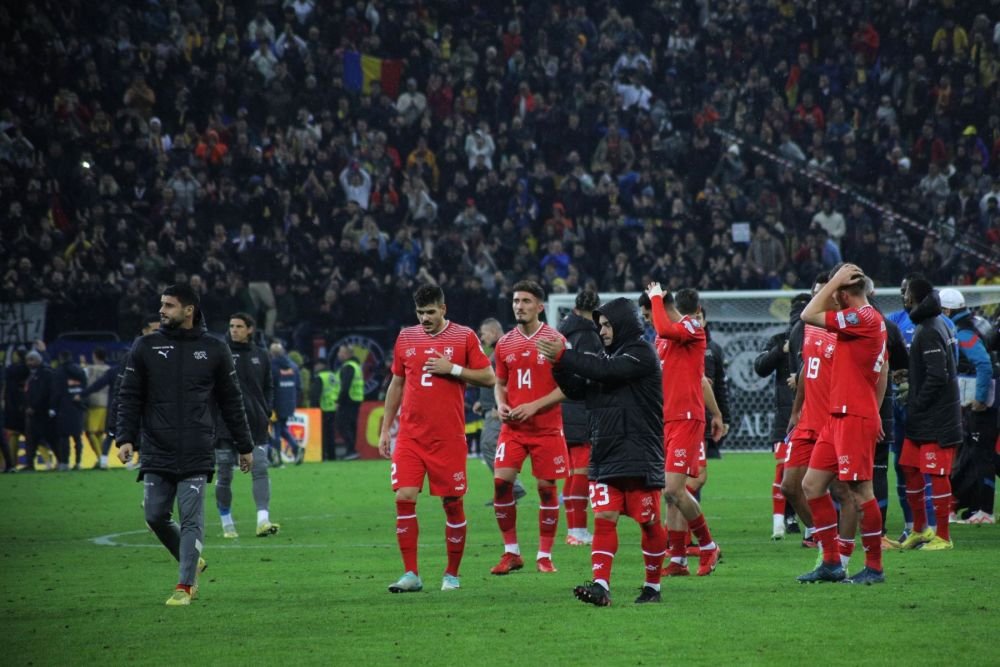 Gest frumos al fotbaliștilor Elveției, la finalul meciului cu România_18