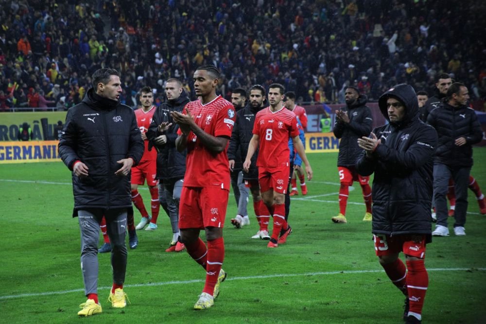 Gest frumos al fotbaliștilor Elveției, la finalul meciului cu România_21