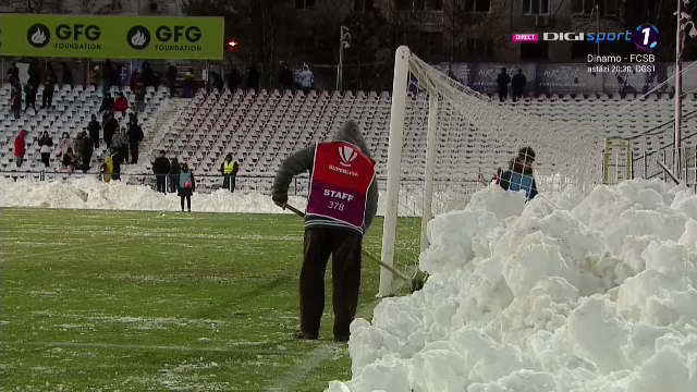 Iarna pe uliță, la Galați! Cum a arătat gazonul pe stadionul 