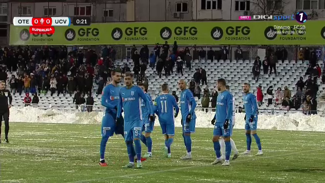 Iarna pe uliță, la Galați! Cum a arătat gazonul pe stadionul 