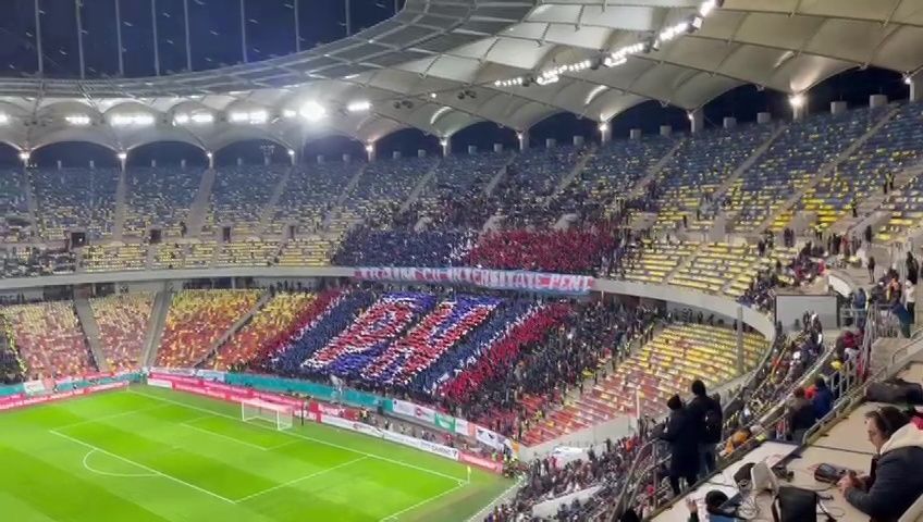 Li s-a terminat banner-ul! Gafă a galeriei FCSB la derby-ul cu Dinamo_2