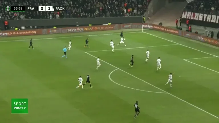 Eintracht - PAOK: gol minutul 58