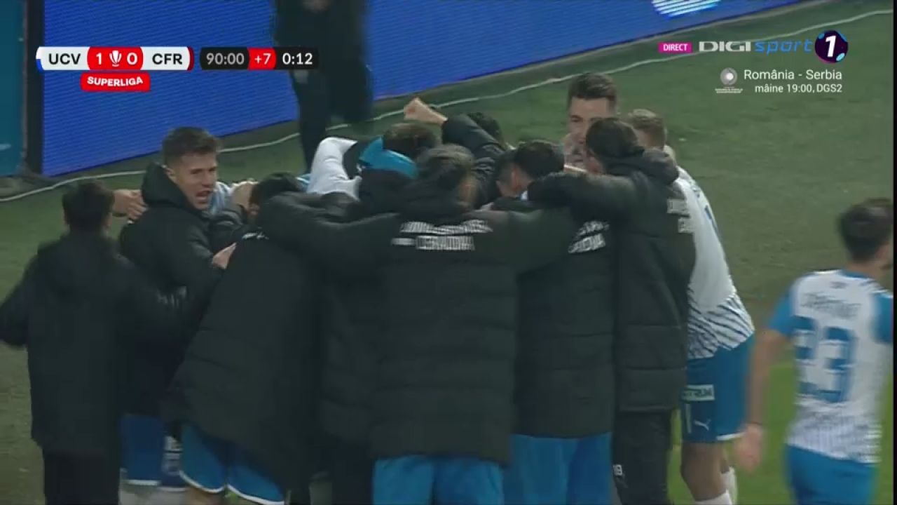 Universitatea Craiova - CFR Cluj 1-0 | Koljic dă lovitura în minutele de prelungiri, oltenii ajung la trei victorii consecutive_1