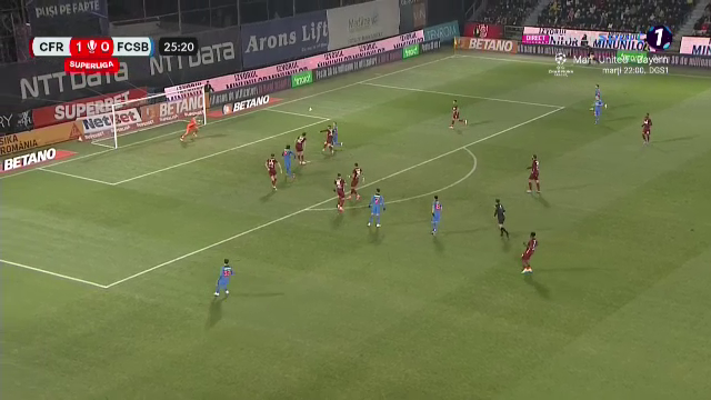 Florinel Coman a spulberat defensiva CFR-ului cu o pasă de geniu! Gol de generic înscris de FCSB în derby-ul cu ardelenii_16