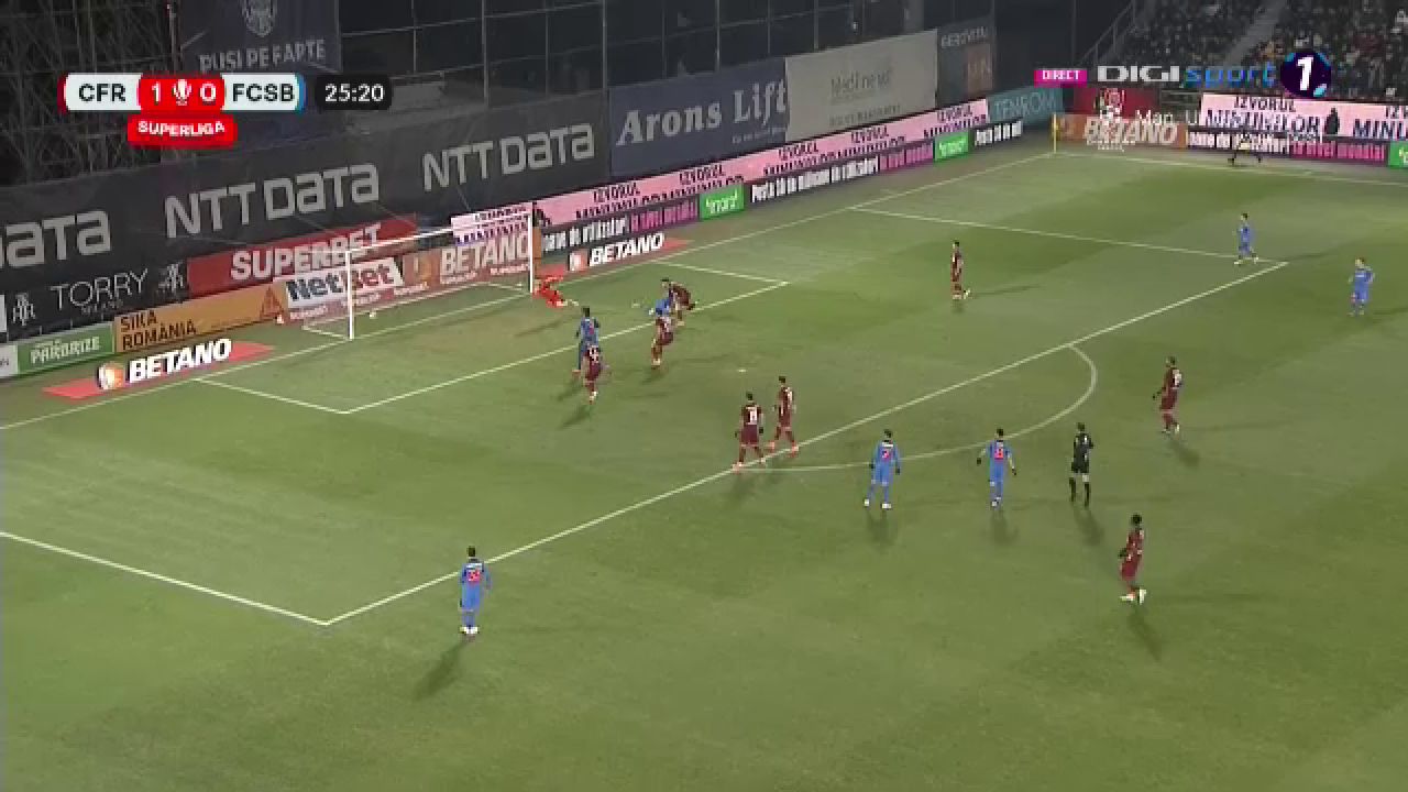 Florinel Coman a spulberat defensiva CFR-ului cu o pasă de geniu! Gol de generic înscris de FCSB în derby-ul cu ardelenii_21