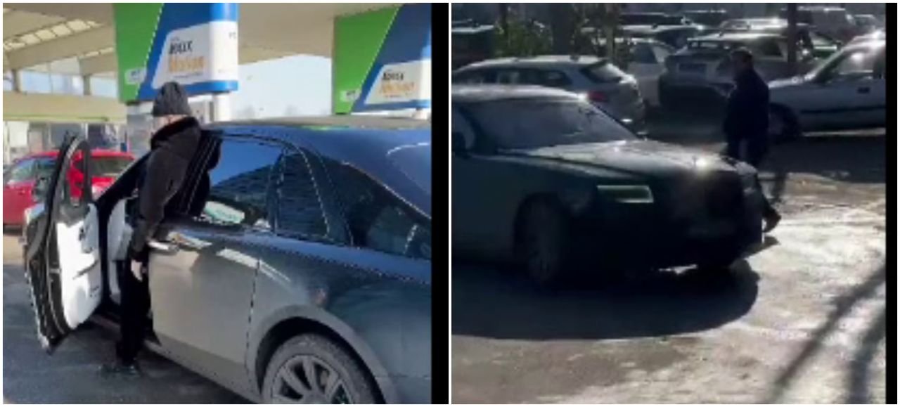 Milionarul Gigi Becali a rămas fără combustibil la Rolls Royce-ul de sute de mii de euro! Imagini incredibile&nbsp;