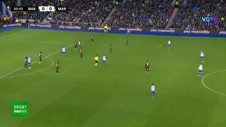 Brighton - Olympique Marseille: gol Joao Pedro