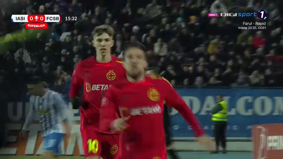 Poli Iași - FCSB 1-3! Vacanță liniștită pentru liderul din campionat, care se distanțează la 11 puncte de locul doi_4