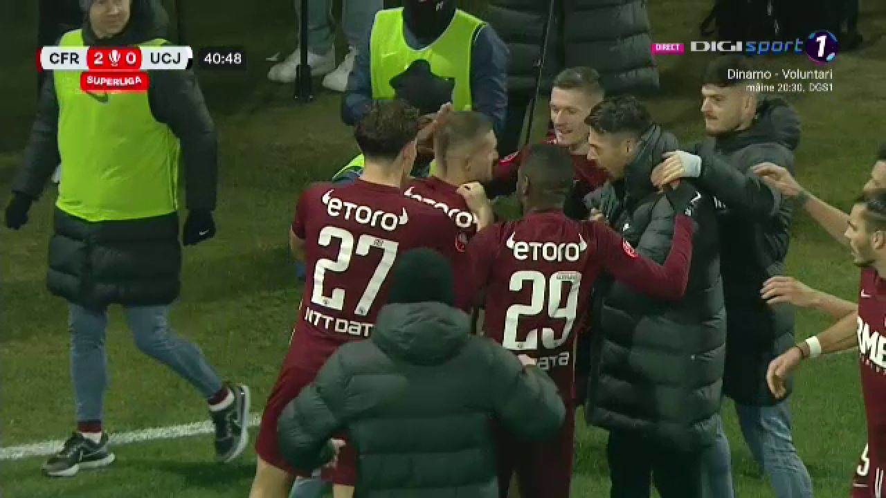 CFR Cluj - ”U” Cluj 4-0 | „Șepcile roșii”, fără replică în Gruia! Victorie clară pentru jucătorii lui Mandorlini _6