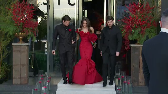 Lady in red! Cât a costat rochia superbei Elena Tănase de la cununia cu Ianis Hagi _2