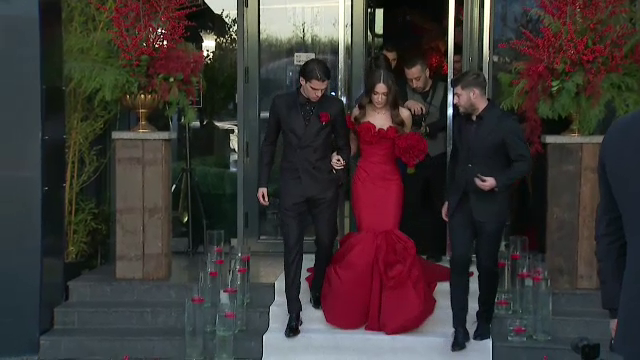 Lady in red! Cât a costat rochia superbei Elena Tănase de la cununia cu Ianis Hagi _6
