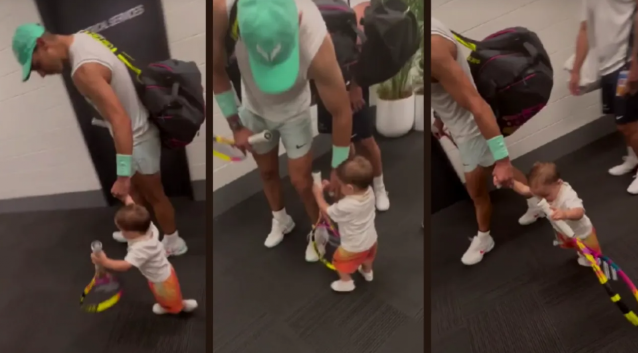 Imaginile adorabile cu Rafael Nadal și fiul său, în vârstă de un an și două luni: Rafa Jr. a luat deja prima rachetă în mână_55