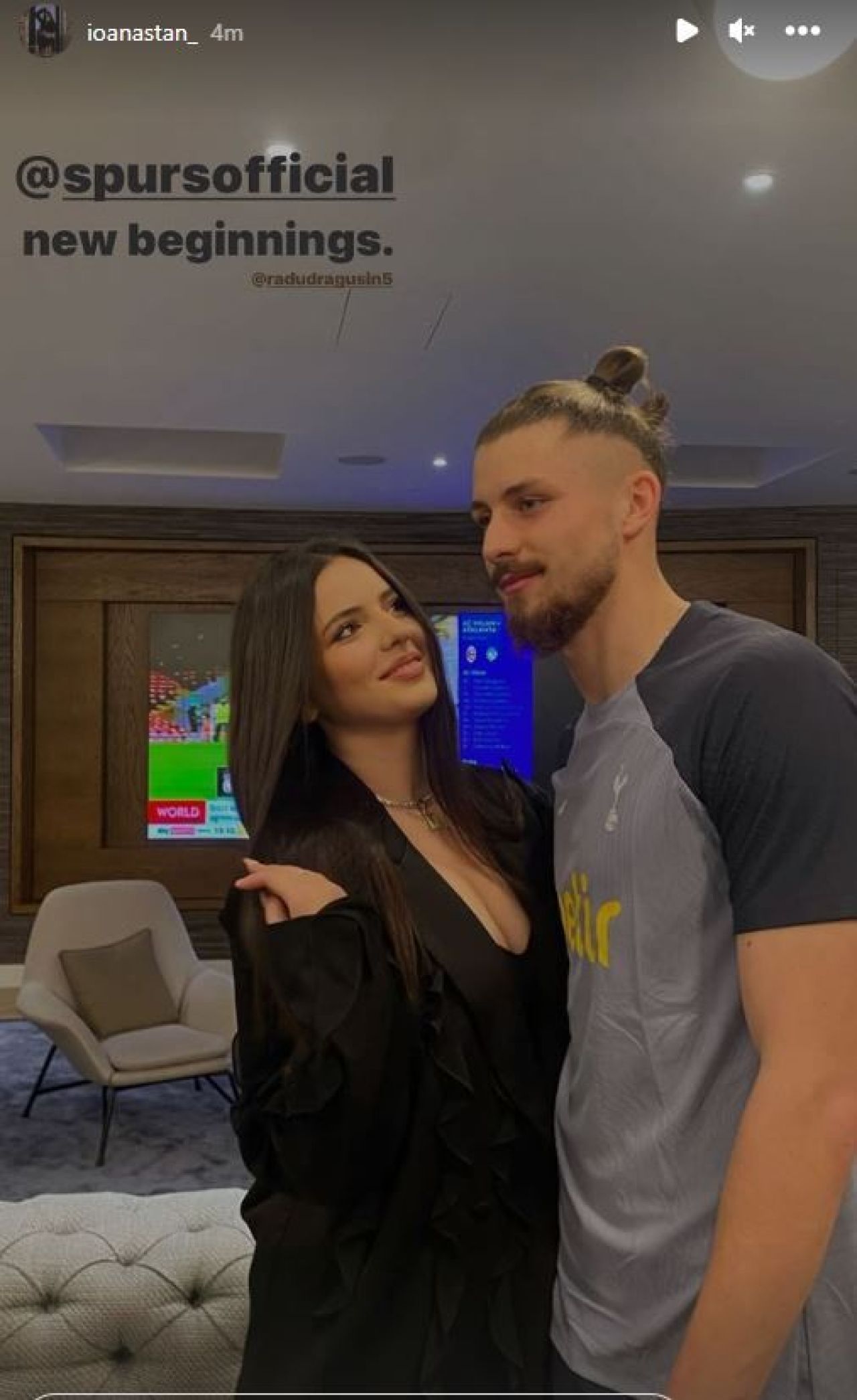 Iubita lui Radu Drăgușin a postat un mesaj imediat după ce Tottenham l-a prezentat oficial _3