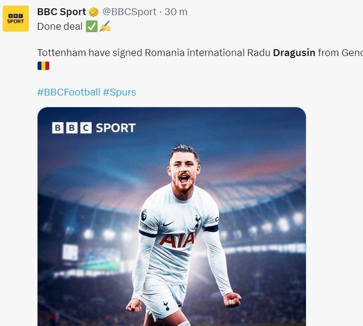 Reacția presei internaționale după transferul lui Drăgușin la Tottenham: