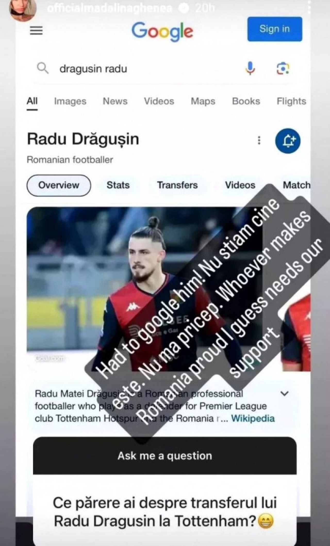 Mădălina Ghenea a fost întrebată despre transferul lui Radu Drăgușin la Tottenham și a dat un răspuns neașteptat _14
