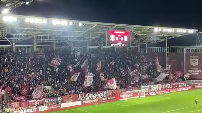 Atmosferă superbă în Giulești, la primul meci oficial al Rapidului din noul an