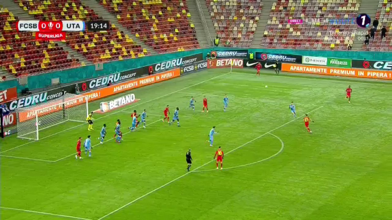 Torpilă! Darius Olaru a înscris un supergol în FCSB - UTA Arad_3