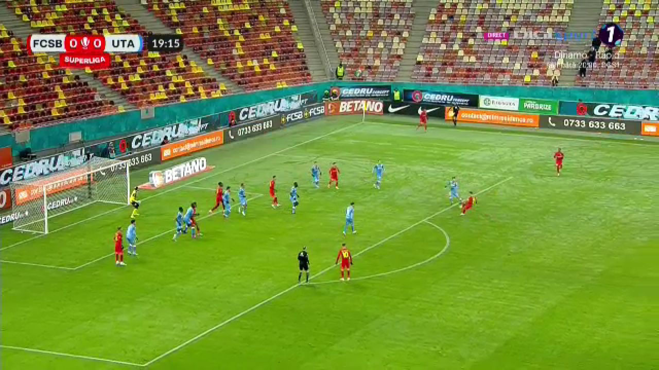 Torpilă! Darius Olaru a înscris un supergol în FCSB - UTA Arad_6