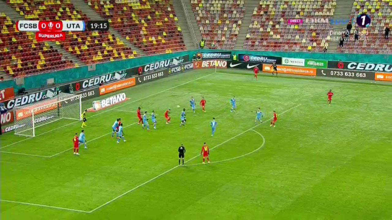 Torpilă! Darius Olaru a înscris un supergol în FCSB - UTA Arad_8