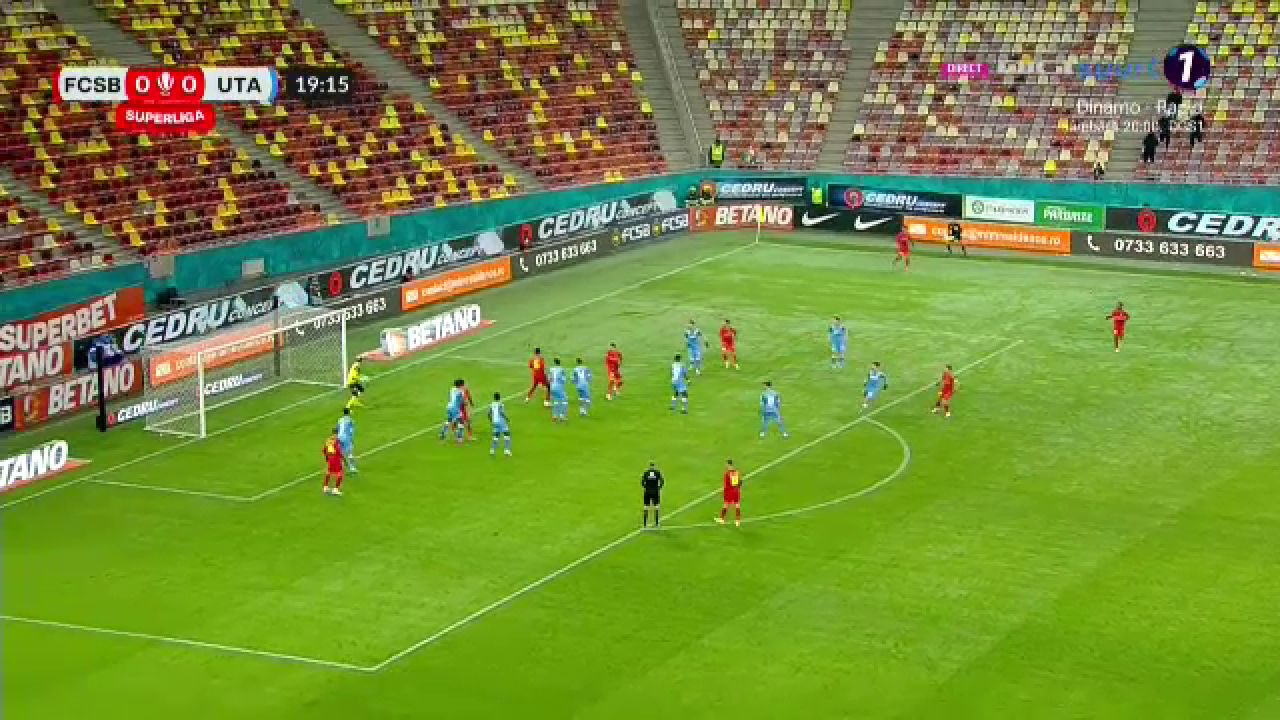 Torpilă! Darius Olaru a înscris un supergol în FCSB - UTA Arad_10