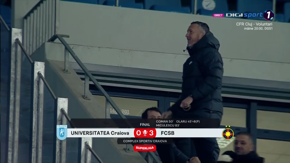 Explozie de bucurie! Ce a făcut Mihai Stoica imediat după finalul meciului Universitatea Craiova - FCSB 0-3_2
