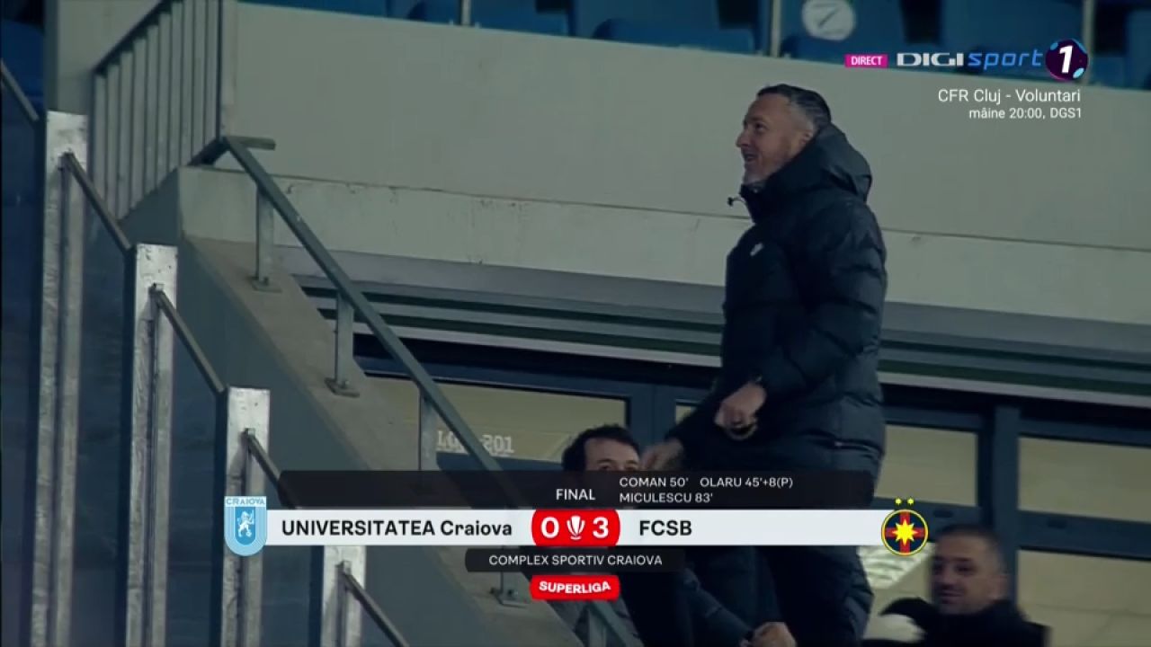 Explozie de bucurie! Ce a făcut Mihai Stoica imediat după finalul meciului Universitatea Craiova - FCSB 0-3_2