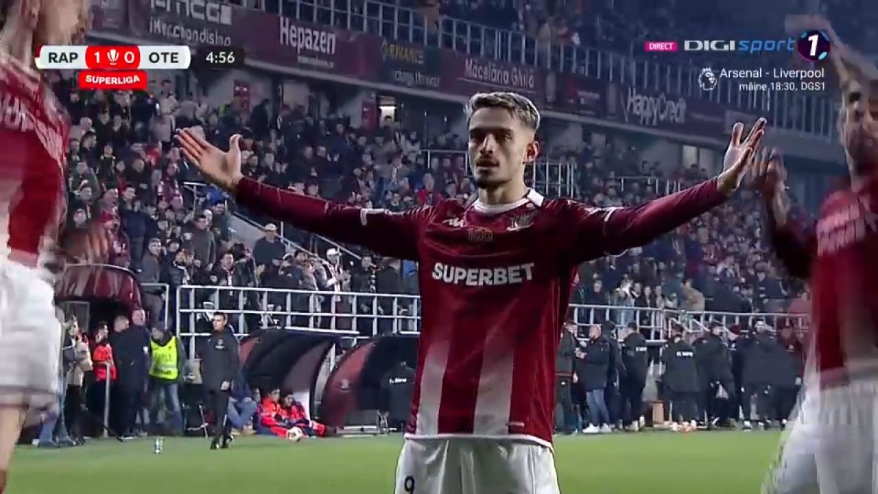 Rapid - Oțelul Galați 2-1! Giuleștenii câștigă al treilea meci consecutiv în 2024 și o egalează pe CFR Cluj_4