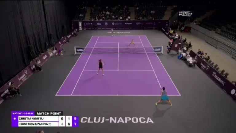 Mingea de meci prin care Jaqueline Cristian și Andreea Mitu s-au calificat &icirc;n semifinalele Transylvania Open 2024