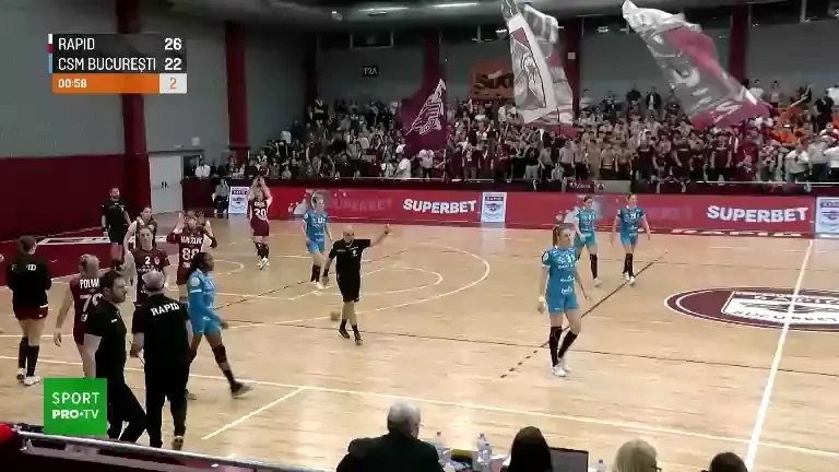 Adi Vasile, criză de nervi &icirc;n Rapid - CSM București (7.02.2024)