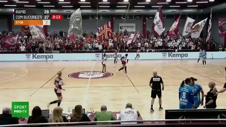 Rapid - CSM București 30-28 a fost LIVE pe Pro Arena și VOYO (7.02.2024)
