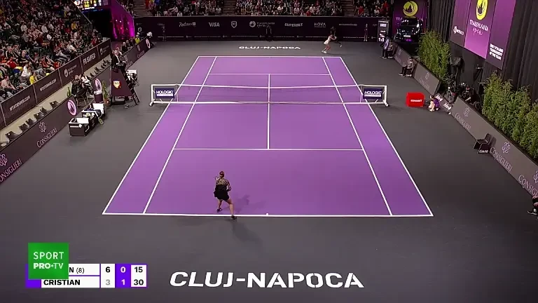 Punct excelent făcut de Jaqueline Cristian &icirc;n semifinalele Transylvania Open (LIVE pe Pro Arena și VOYO)