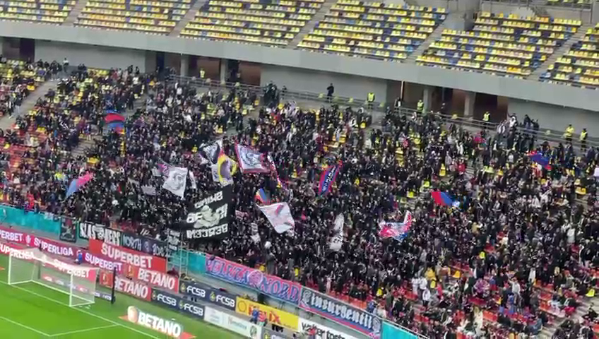 Cadre superbe cu galeria FCSB la meciul de pe Arena Națională!