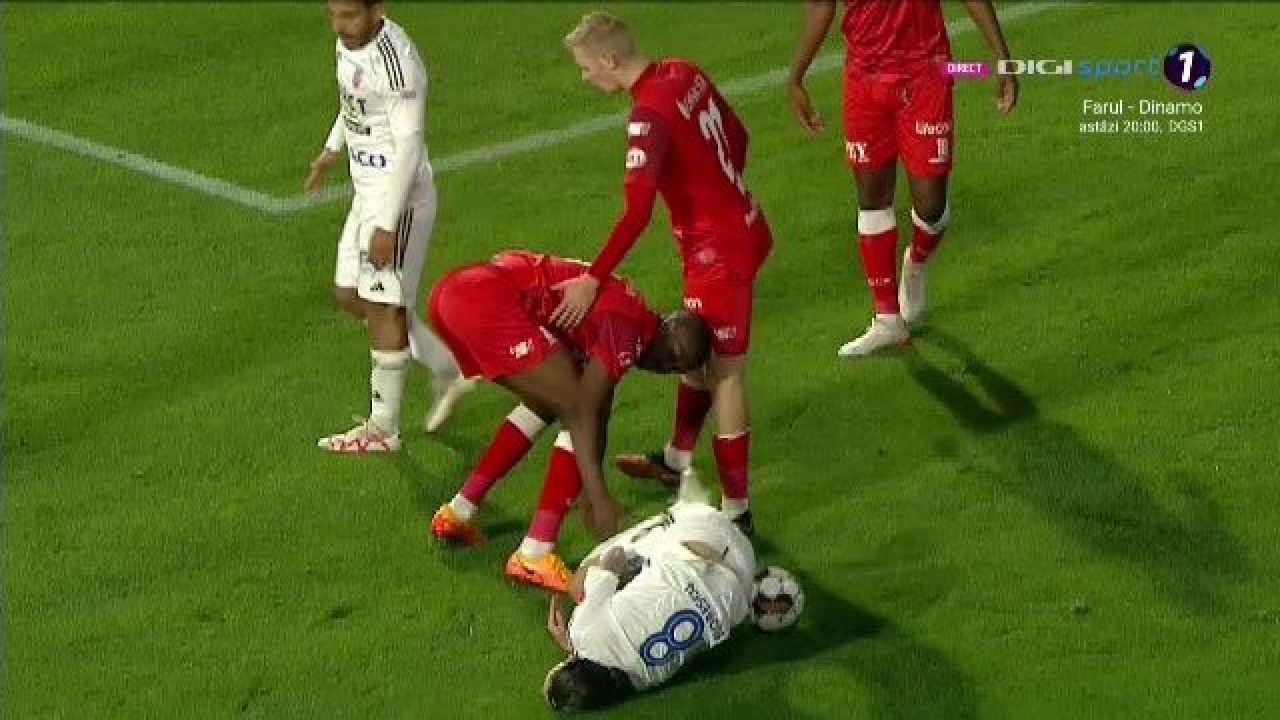 Gest oribil în Liga 1: și-a călcat intenționat adversarul căzut pe gazon_16
