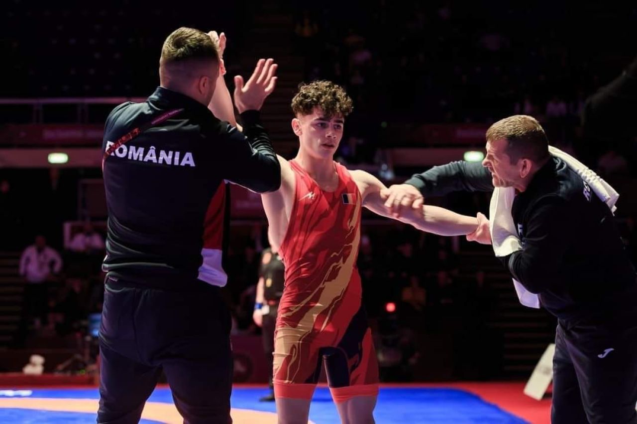 Reacția lui Denis Mihai după ce a cucerit medalia de bronz la Campionatul European de lupte_1