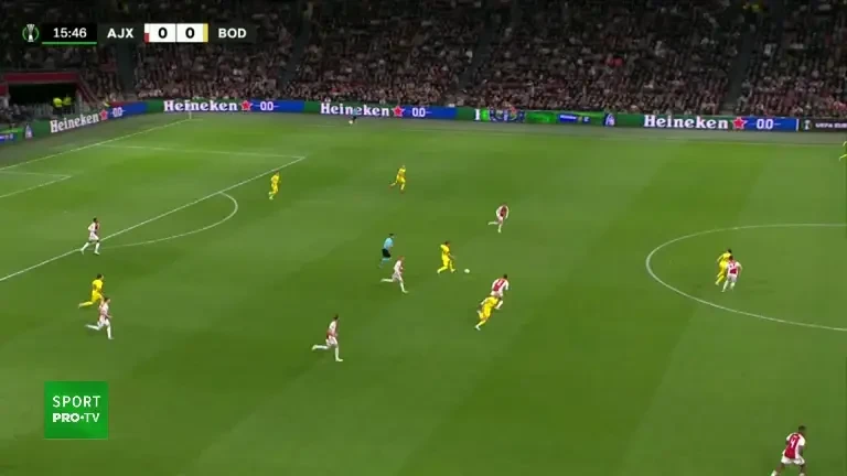 Ajax Amsterdam - Bodo/Glimt: gol Gronbaek (minutul 17)