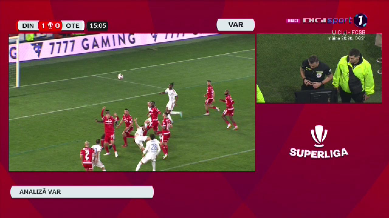 Fază controversată în Dinamo - Oțelul Galați? Penalty-ul primit de echipa lui Dorinel Munteanu_12