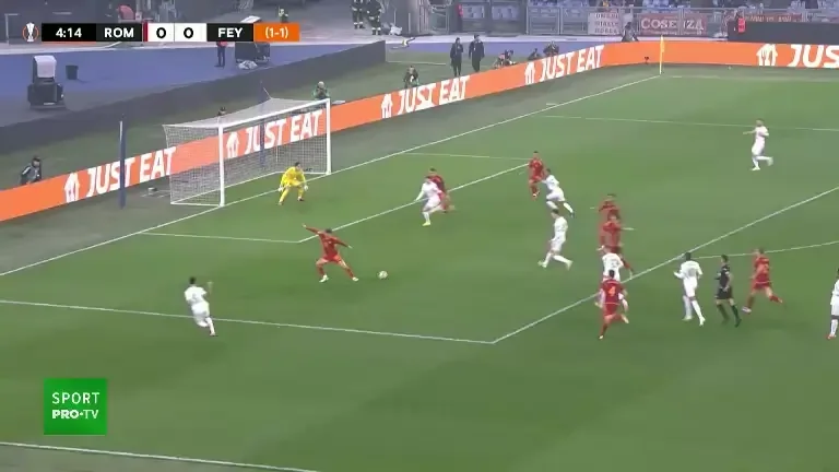 AS Roma - Feyenoord | Santiago Gimenez înscrie pentru olandezi (0-1, min.5)