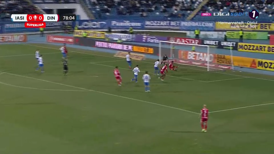 Poli Iași - Dinamo 0-0. Remiză &icirc;n Copou, după ce oaspeții au ratat ocazii importante&nbsp;