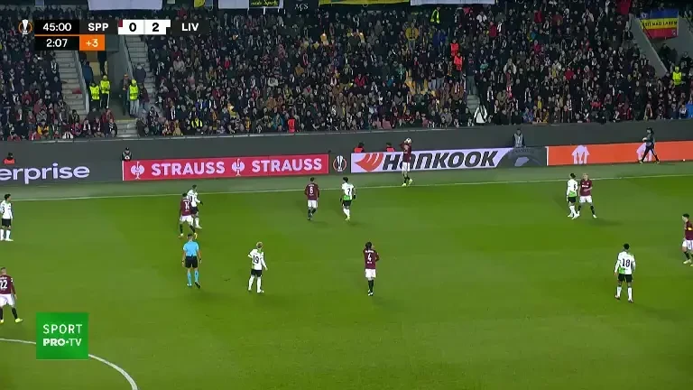 Sparta Praga - Liverpool | Minutul 45+3: GOL Liverpool!