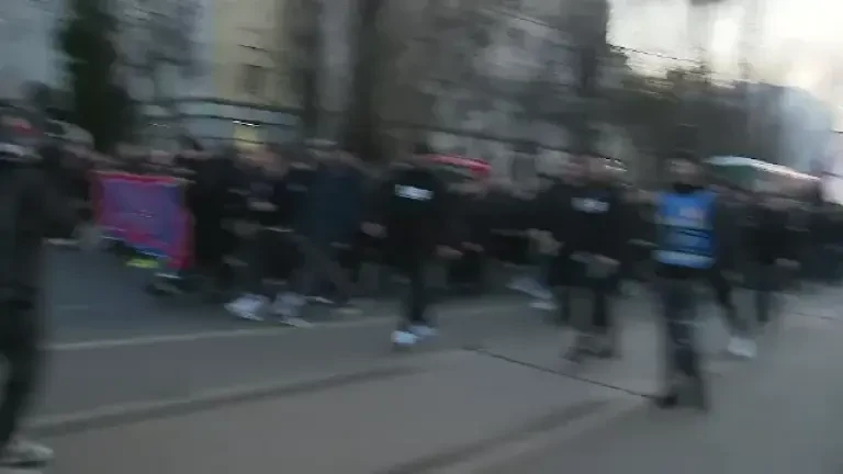 Galeria lui FCSB, în drum spre Arena Națională pentru meciul cu Rapid (09.03.2024)