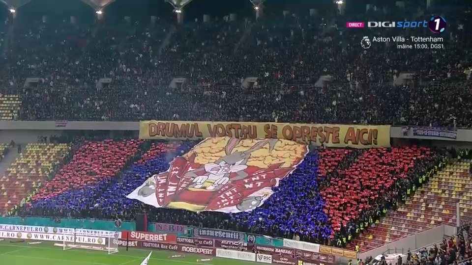 Atmosferă incendiară înainte de startul derby-ului Rapid - FCSB! Cum a arătat duelul galeriilor, în tribune_13