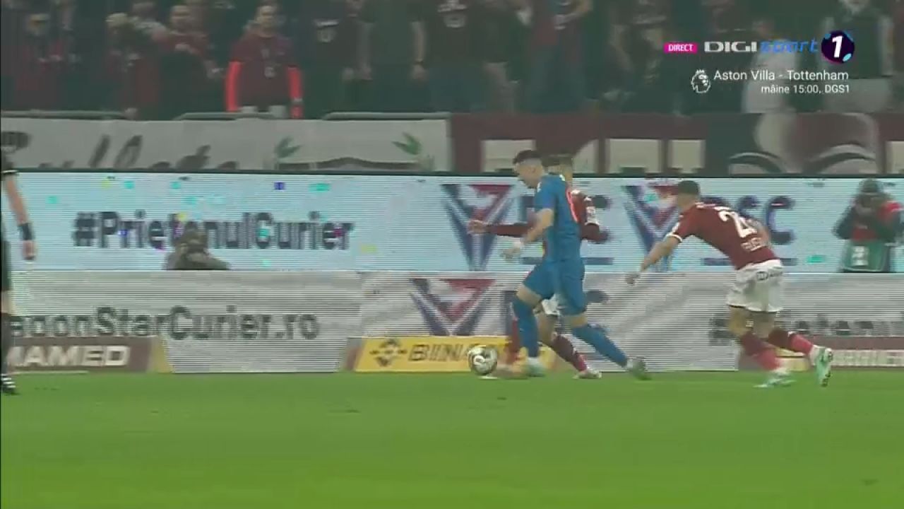 Galben cum rar se vede în Rapid - FCSB! Șut a vrut să fie fairplay, dar Hațegan l-a sancționat_7