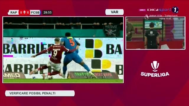 Raritate la Rapid - FCSB! Hațegan a fost chemat la monitorul VAR, dar n-a dat penalty_17