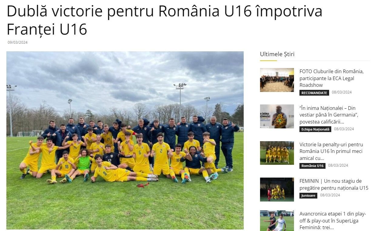 Cum ne păcălim singuri: ”Dublă victorie pentru România U16 împotriva Franței U16” vs. ce s-a întâmplat cu adevărat!_4