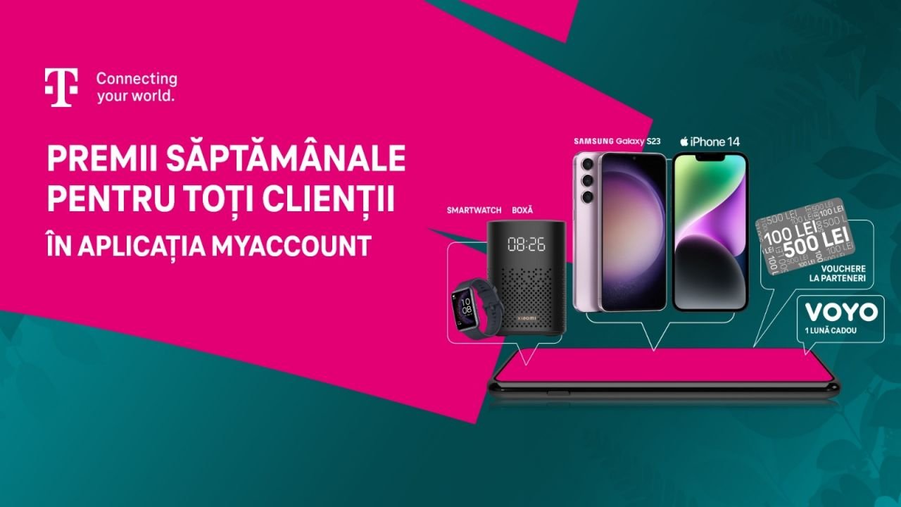 Clienții Telekom Romania Mobile pot c&acirc;știga o lună de acces la VOYO &icirc;n cadrul campaniei &bdquo;Premii &icirc;n MyAccount&rdquo;