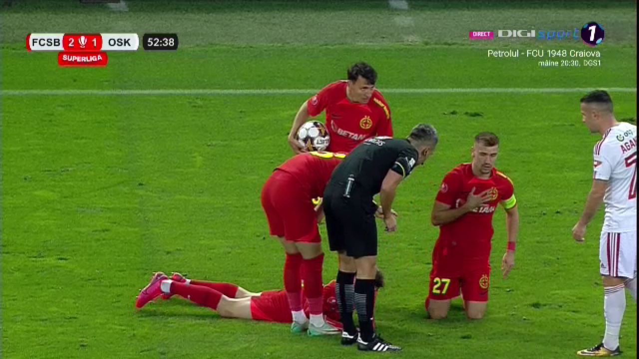 Auch! Darius Olaru i-a aplicat o lovitură dură lui Tavi Popescu în FCSB - Sepsi OSK_1
