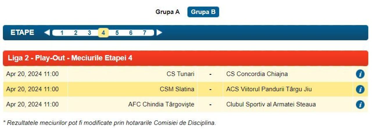 FRF a anuțat programul pentru a doua parte a sezonului Ligii 2. Ce program va avea CSA Steaua_4