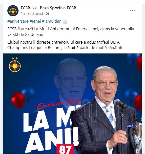 Steaua sau FCSB? Cine i-a scris greșit numele și trofeul câștigat lui Emeric Jenei și cine i-a urat prima ”La mulți ani”_3