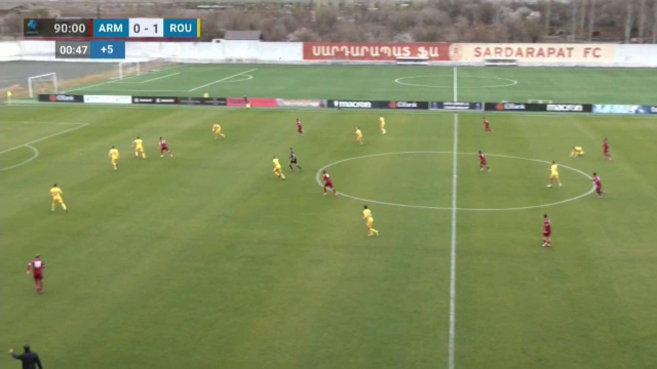 Regele Mihai! Armenia U21 - România U21 0-1, cu un gol superb al lui Cristian Mihai în '89! Cât chin, dar suntem momentan pe locul 1 în grupa pentru EURO_2